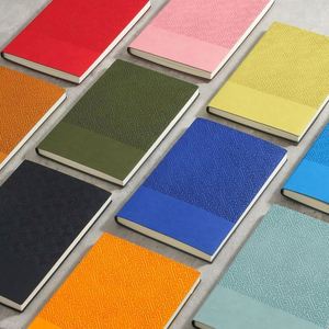 Cuaderno de Cuero Suave con Patrón Geométrico, Diseño Simple y Elegante, de Alta Calidad, Grueso, para Negocios, Oficina, Reuniones - Product Image 1
