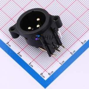 CT3-21M-01-EP XLR Connector Through hole Component (THT) Connector 3P Male Right Angle Insert 6A - Product Image 1