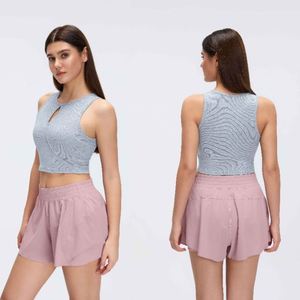 Débardeur de course pour femme, sans soutien-gorge intégré, extensible dans quatre directions, respirant, écologique, avec logo frontal, polyvalent, pour fitness et yoga - Product Image 6