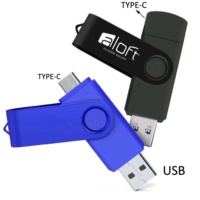 Pendrive USB 3.0 Tipo-C 2 en 1 de Metal con Logotipo Personalizado, 4GB-128GB, en Oferta