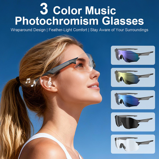 2026 New Lightweight Automatic Color-Changing AI Glasses Touch Control PC Frame Intelligent Real-Time Simultaneous Translation