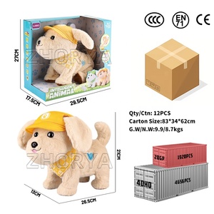 Zhorya Kids Pretend Play Toys Animales de peluche Soft Electronic Rc <span class=keywords><strong>Dog</strong></span> Pet Toy Plush Pet con música - Product Image 6