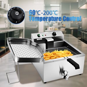 Soldes Exceptionnelles : Friteuses Électriques Professionnelles à <span class=keywords><strong>Cuve</strong></span> <span class=keywords><strong>Amovible</strong></span> et Construction en Acier Inoxydable pour la Restauration Rapide - Product Image 5