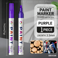 Marqueur permanent à peinture imperméable à base d'huile pour métal, bois, verre, plastique
