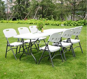 Mesas rectangulares plegables de escritorio de 6 pies/183*76*74cm de 4,5 cm de espesor para comedor, fiesta, eventos en interiores y exteriores - Product Image 6