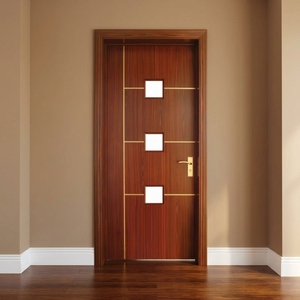 Soluciones Modernas Integrales: Puerta <span class=keywords><strong>de</strong></span> <span class=keywords><strong>Madera</strong></span> MDF para Apartamentos, Puerta Interior Lisa con Acabado <span class=keywords><strong>de</strong></span> Chapa <span class=keywords><strong>de</strong></span> <span class=keywords><strong>Madera</strong></span>, Puerta Impermeable para Apartamentos y Hoteles - Product Image 1