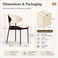 Silla de Comedor de Fibra de Carbono Personalizada B2B, Asiento Tapizado, Patas de Metal, para Hoteles, Cafeterías, Muebles para Comercios Minoristas, Suministro OEM Personalizado B2B