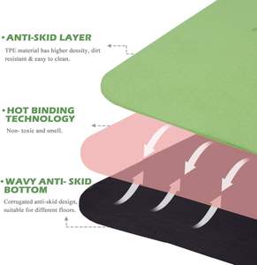 Tapete de Yoga Ecológico Premium de TPE, 4-8mm de Grosor, 183x61cm, Antideslizante, con Logotipo Personalizado, para Ejercicio en Casa - Product Image 2