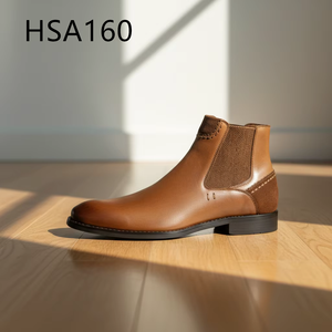 LXG, Chaussures de bureau mi-hautes pour <span class=keywords><strong>homme</strong></span>, style britannique, en cuir Crazy Horse, aspect raffiné, marron, modèle Martin HSA160 - Product Image 1