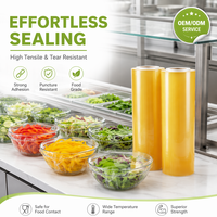 Film étirable en PVC conforme à la réglementation REACH, marché européen, sans BPA, qualité alimentaire, emballage plastique imperméable, haute transparence, auto-adhésif, pour en-cas