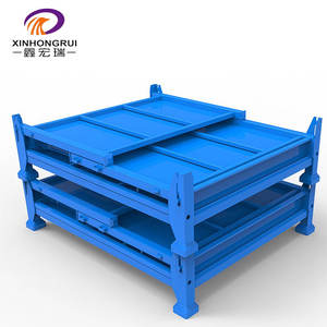 Caisse de conteneur en métal à chargement lourd personnalisée, revêtement en poudre, à face unique, palette euro, <span class=keywords><strong>cage</strong></span> empilable, <span class=keywords><strong>cage</strong></span> pliable, capacité de 1000 kg - Product Image 2