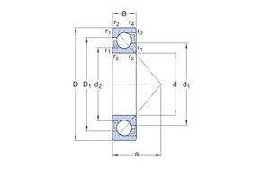 Roulement à billes à Contact angulaire, nouvelle rangée unique, taille 7308 <span class=keywords><strong>BEP</strong></span> 7308bip - Product Image 4