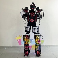 Haut de gamme personnalisé LED Robot Festival Performance rougeoyante accessoire adulte pour fête de mariage Bar carnaval danse fête