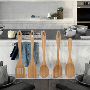 أواني مطبخ خشبية بسعر تنافسي ، نوعية جيدة طويلة من الخيزران Spatulas - Product Image 3