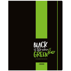 ARDA - Classeur à 3 rabats 25x31,5 cm noir, le nouveau vert - Product Image 1