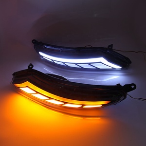 1 Cặp <span class=keywords><strong>DRL</strong></span> Cho Mit Sumitsubishi Xpander Eclipse Cross 2017 2018 2019 2020 Đèn LED Chạy Ban Ngày Đèn Sương Mù Đèn Báo Rẽ Màu Vàng - Product Image 1