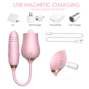 Vibrador con Forma de Dildo, 10 Frecuencias, Recargable por USB e Impermeable IPX6, para Estimulación del Punto G, Clítoris y Pezones, Uso Femenino - Product Image 6