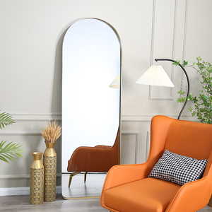 מותאם אישית גדול גדול זהב קשת מתכת ממוסגר מלא אורך הלבשה רצפת מראה Espejo דה Piso - Product Image 1