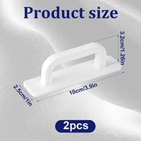 Poignée et bouton innovants en plastique blanc auto-adhésifs sans perçage pour porte coulissante en verre et placard