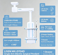 Support médical suspendu au plafond pour équipement chirurgical et usage en soins intensifs, certifié CE/ISO13485, multifonction LISEN MX-DT04D