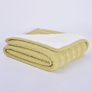 Ventas directas de fábrica de algodón 100% de mantas de punto trenzado de lana, mantas de siesta de oficina, mantas de sofá - Product Image 5