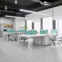 Poste de travail modulaire Greatway avec cloison pour bureaux de 2, 4, 6 ou 8 places avec prises électriques – Vente en gros directe usine