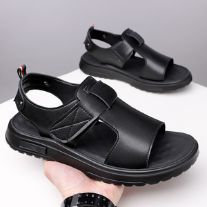 Sandalias de Hombre con Suela Gruesa, Punta Abierta, Tiras Cruzadas, Suela de Goma, Casuales, de Verano, Hechas en Vietnam - Product Image 3