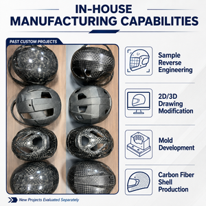 Coque de <span class=keywords><strong>casque</strong></span> de <span class=keywords><strong>moto</strong></span> en fibre de carbone légère et durable, fabrication OEM basée sur un échantillon client ou un <span class=keywords><strong>dessin</strong></span> 2D/3D - Product Image 4