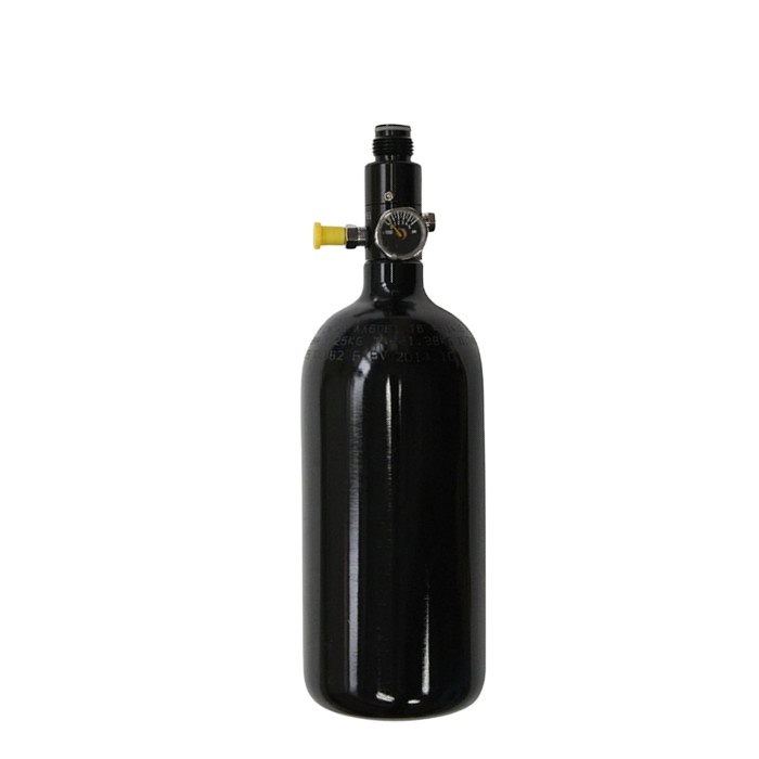 Tanque De Aire HPA Maddog 48ci 3000 Psi - Aluminio, Negro, Para Paintball O Usos Con Aire Comprimido