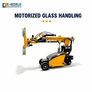Elevador de Vidrio Eléctrico E-WORLD, Capacidad de 600 kg, 380V, Construcción de Acero, Color Amarillo, Seis Ventosas, Alto Nivel de Seguridad - Product Image 3
