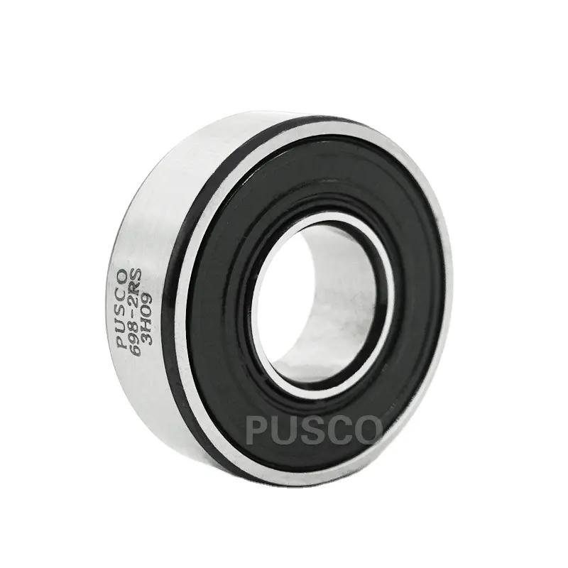 PUSCO 소형 베어링 698-2RS 8*19*6mm 마이크로 크롬 스틸 깊은 홈 볼 베어링 698 2RS 호버 보드 용