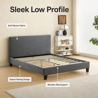 Cama de Madeira com Design Moderno, Tamanho Personalizado, Estofada com Plataforma e Armazenamento para Espaços Pequenos, Não Necessita de Box Spring