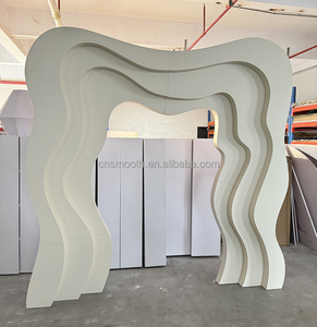 Arche de scène de <span class=keywords><strong>mariage</strong></span> <span class=keywords><strong>chic</strong></span> et lisse en acrylique/PVC, décoration d'événement, fournitures de <span class=keywords><strong>mariage</strong></span>, toile de fond murale, décoration de <span class=keywords><strong>mariage</strong></span> - Product Image 4