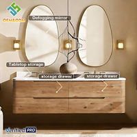 Ensemble de meubles de salle de bain modernes en bois massif OEM avec miroir et armoire murale, idéal pour la maison, le bar, la chambre, la salle à manger, l'hôpital et l'entrepôt