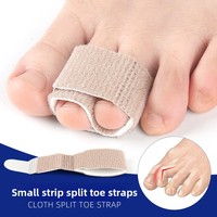 Correcteur d'hallux valgus pour hommes et femmes, utilisation jour/nuit, en nylon confortable, avec bande de tissu pour orteils superposés