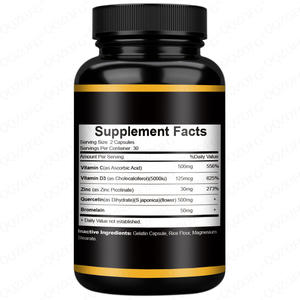 Amazon TK Venta caliente transfronteriza Vitamina C + D3 Zinc Quercetina Fuente de vitamina Directo de fábrica Suplemento al por mayor OEM - Product Image 6