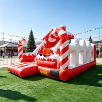 Christmas Party Inflatable Castle Household Inflatable Trampoline Bouncer Slide Christmas Jumping Castle for Kids