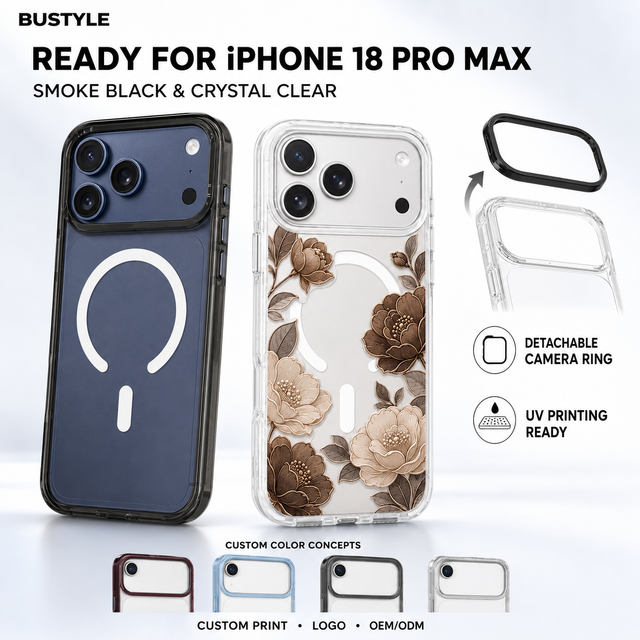High Quality Custom Magnetic Cell Phone Case for iPhone 17 16 15 14 18 Pro Max Anti-Yellow Clear Back Cover with Strong Magnet