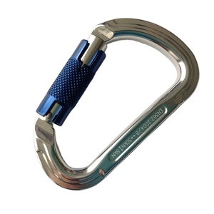 Aluminum 30kN auto-locking climbing carabiner twist lock