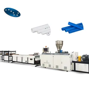 20-630mm plastic PVC pipe extruder extrusion machine line with PVC pipe bending belling machine