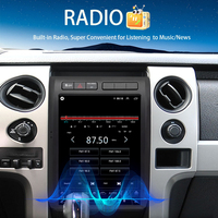 LELV Layar Android 14 IPS 12.1 Inci Gaya Tesla untuk Radio Mobil Ford F150 2009-2012 Layar Vertikal Navigasi GPS WiFi Terintegrasi