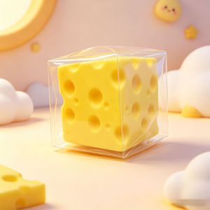 Jouet à presser en forme de fromage simulé pour soulager le stress, cube de fromage créatif à rebond lent, jouet à presser en forme de fromage super grand format - Product Image 4