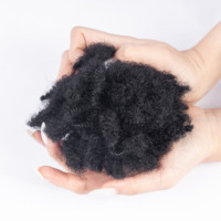 Cheveux humains afro crépus en vrac pour dreadlocks, 30g 50g, 100% cheveux humains, cheveux à tresser, couleur naturelle