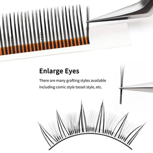 Ciglia Finte Lashex 5D a Ventaglio Chiuso, Sintetiche in Visone, Naturali e Morbide, Fatte a Mano, Estensioni Ciglia Marroni e Nere - Product Image 2