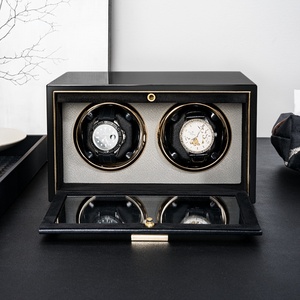 Boîte à <span class=keywords><strong>remontoir</strong></span> de montres <span class=keywords><strong>automatique</strong></span> de luxe avec rotation silencieuse, deux coussins doux, grande fenêtre de visualisation, rangement élégant, vente en gros - Product Image 1
