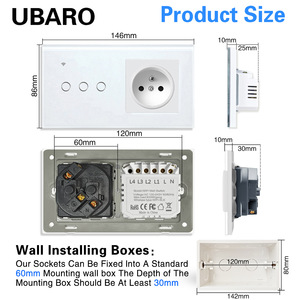 Interruptor Inteligente con Enchufe, Panel de Vidrio Templado, Control por Voz Wi-Fi para Automatización del Hogar - Product Image 3