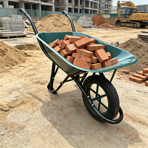 <span class=keywords><strong>Brouette</strong></span> robuste et économique pour l'Ouganda, modèle WB6400, avec benne thermolaquée et roue pneumatique, pour travaux de construction - Product Image 1