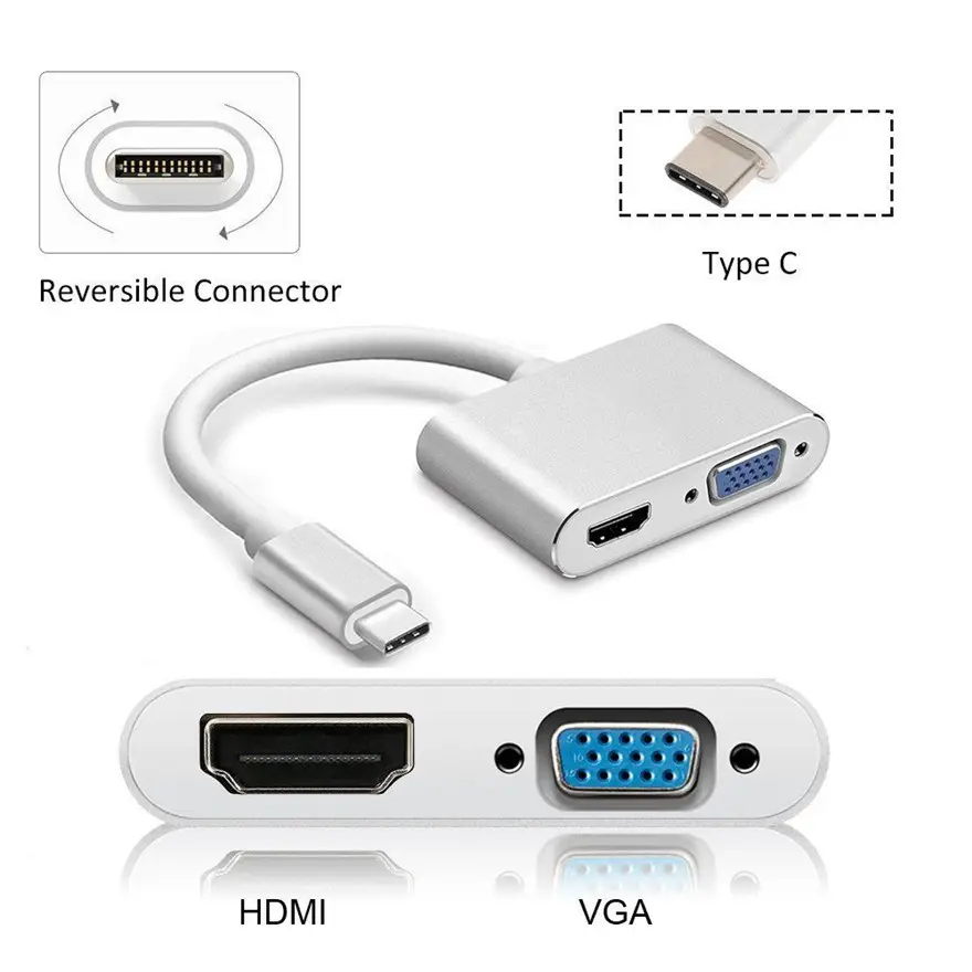 Type C 8 Pin HDMI Cable For Iphone To HDMI HDTV TV Adapter Digital AV Cable 1080P For iphone Ipad All Model For samsung