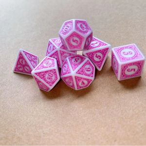 Juego de Dados Poliédricos de Acrílico de Alta Calidad, Diseño Creativo Vintage Tallado, 7 Piezas con Dragones y Mazmorras para Juegos de Rol DND - Product Image 2