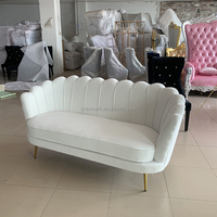 Canapé 3 places moderne, canapé de luxe, en velours incurvé noir, décoration pour la maison, événements de mariage, livraison gratuite